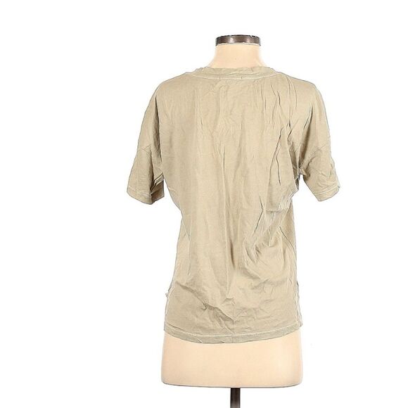 James Perse 100% Cotton V-neck Tan Short Sleeve Minimalist Tee Shirt Small - Picture 2 of 9